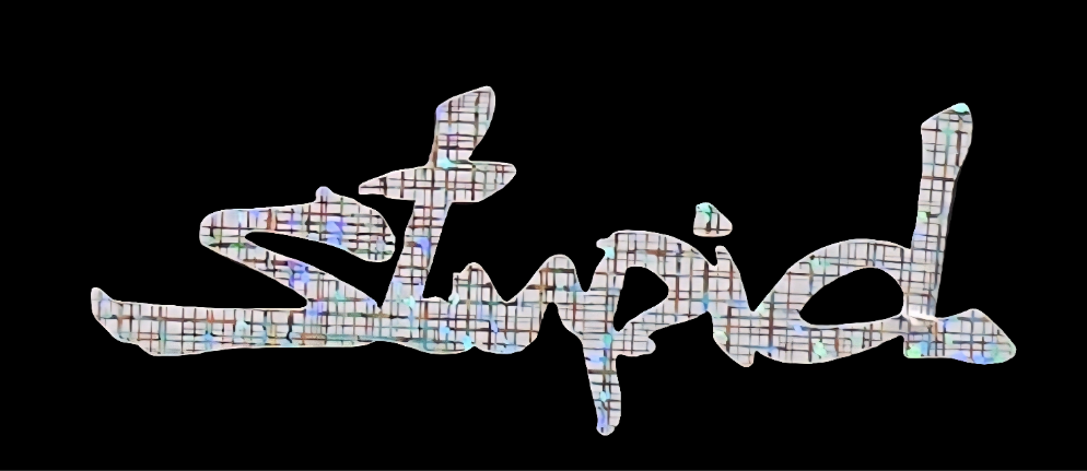 "Stupid" Vinyl Decal Sticker (New Colors!)