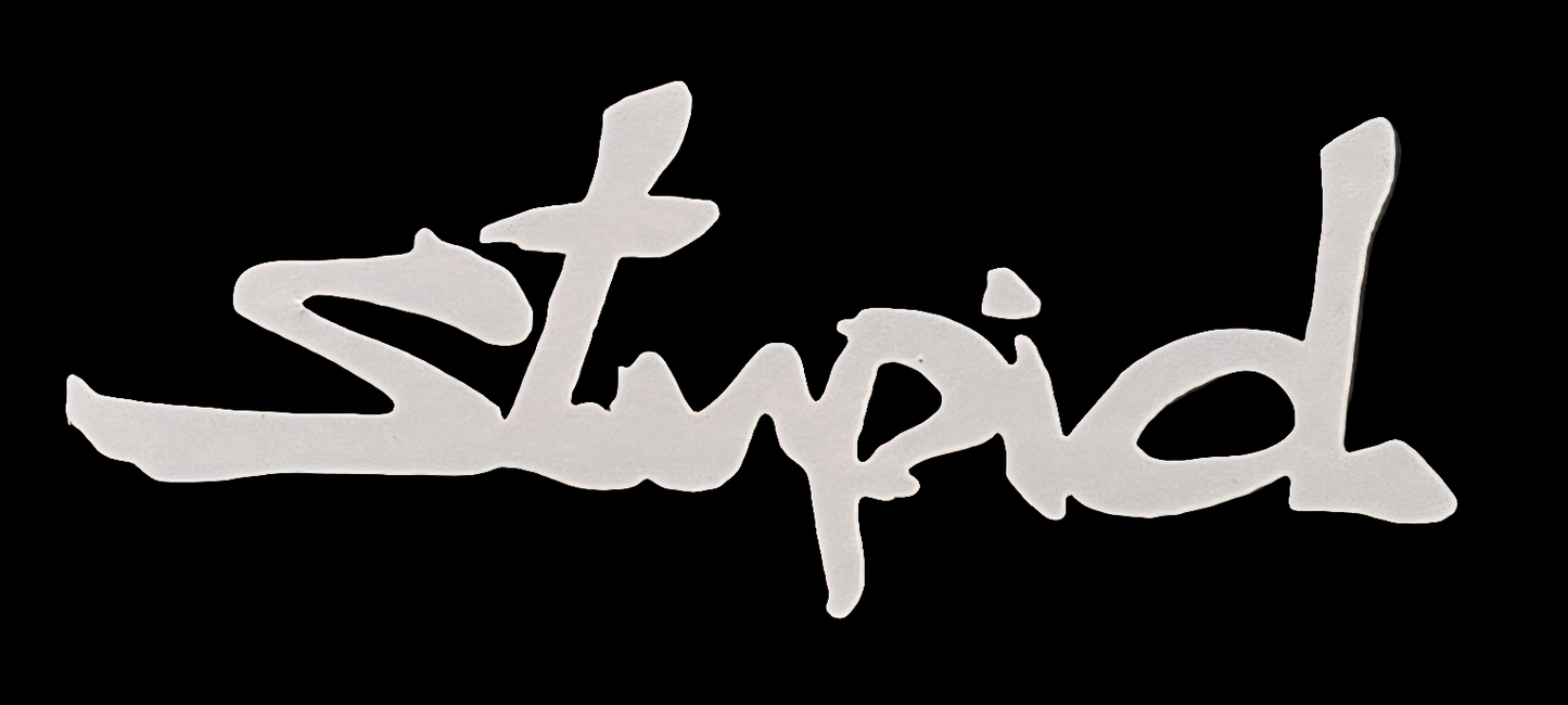 "Stupid" Vinyl Decal Sticker (New Colors!)