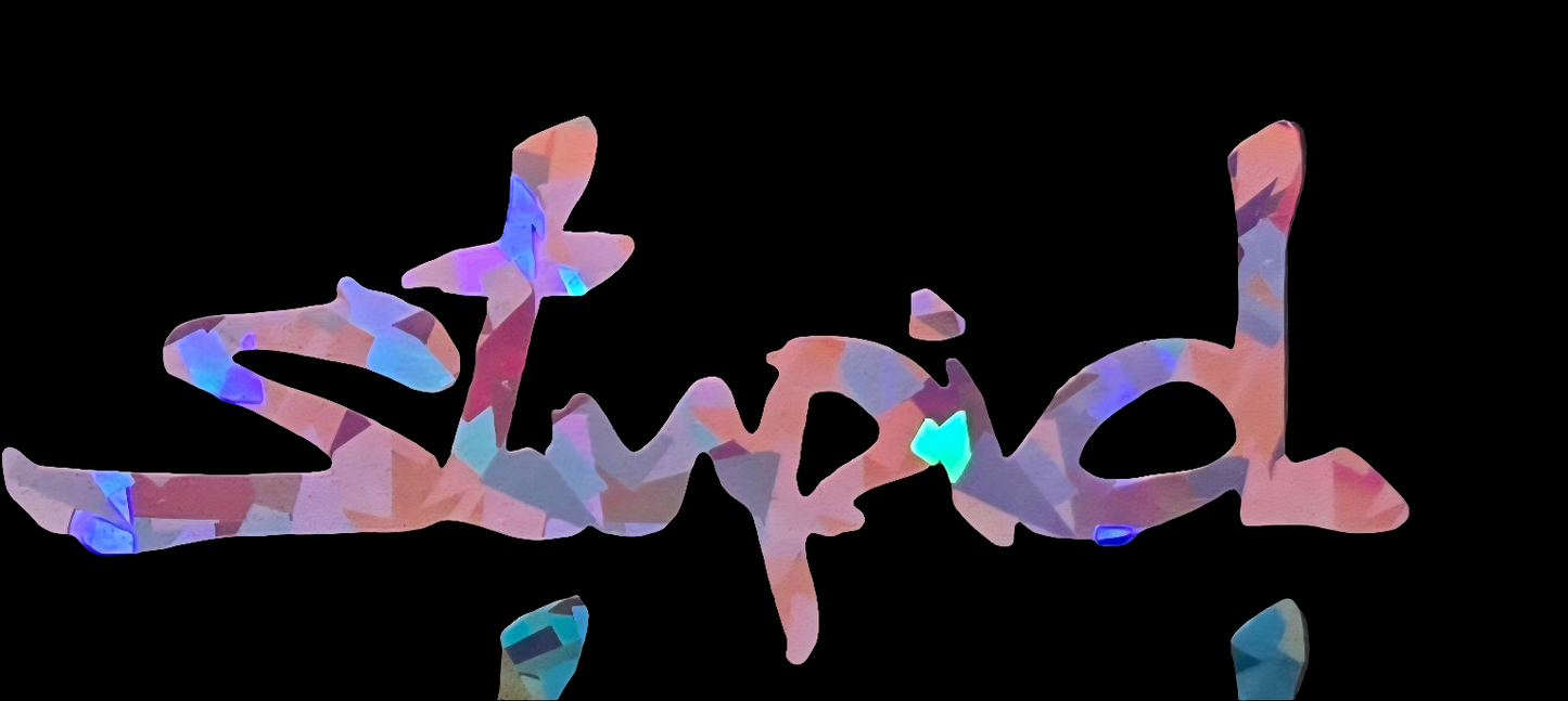 "Stupid" Vinyl Decal Sticker (New Colors!)