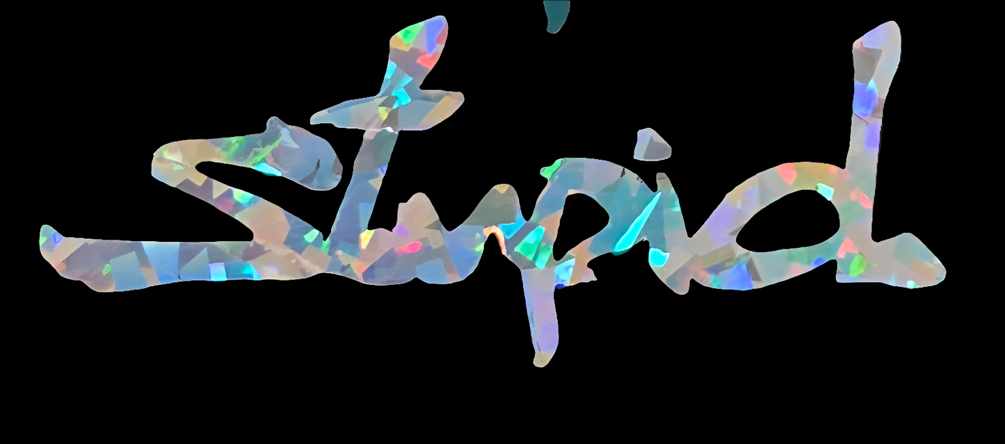 "Stupid" Vinyl Decal Sticker (New Colors!)