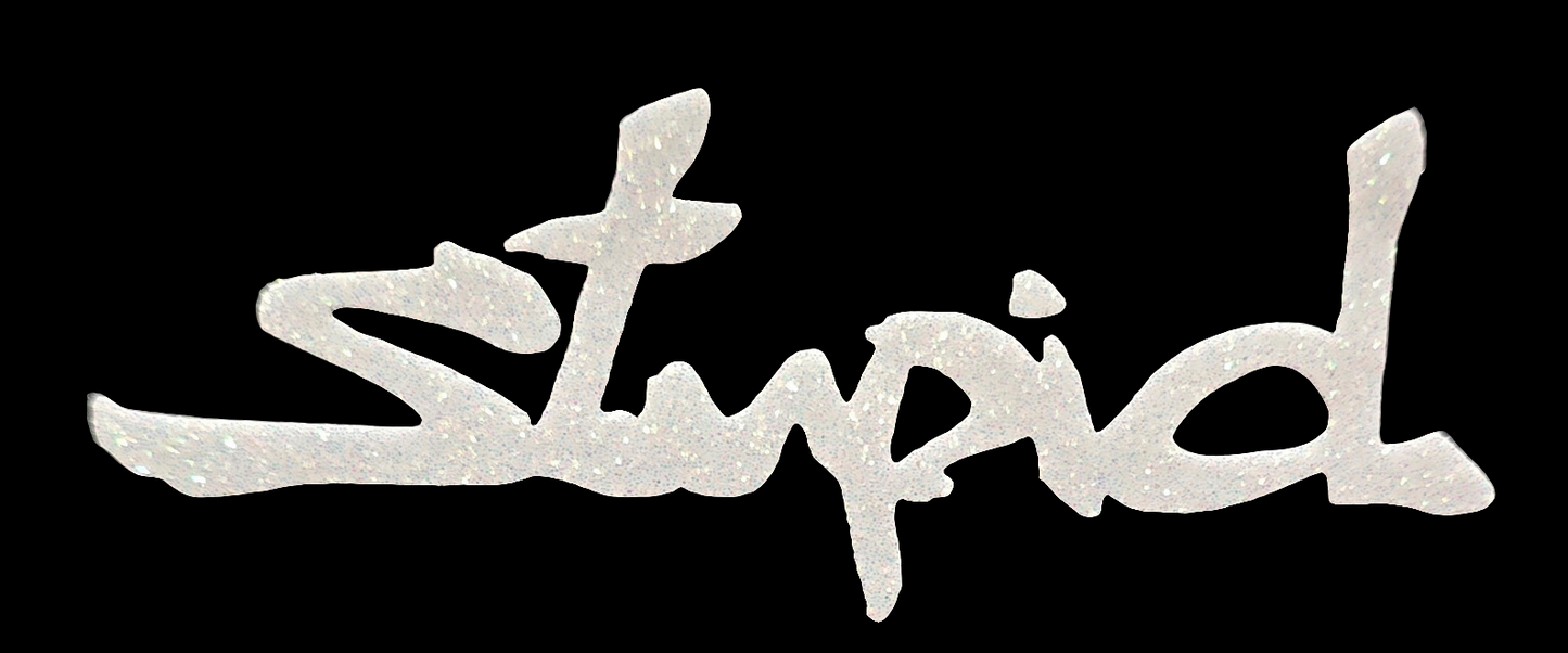 "Stupid" Vinyl Decal Sticker (New Colors!)
