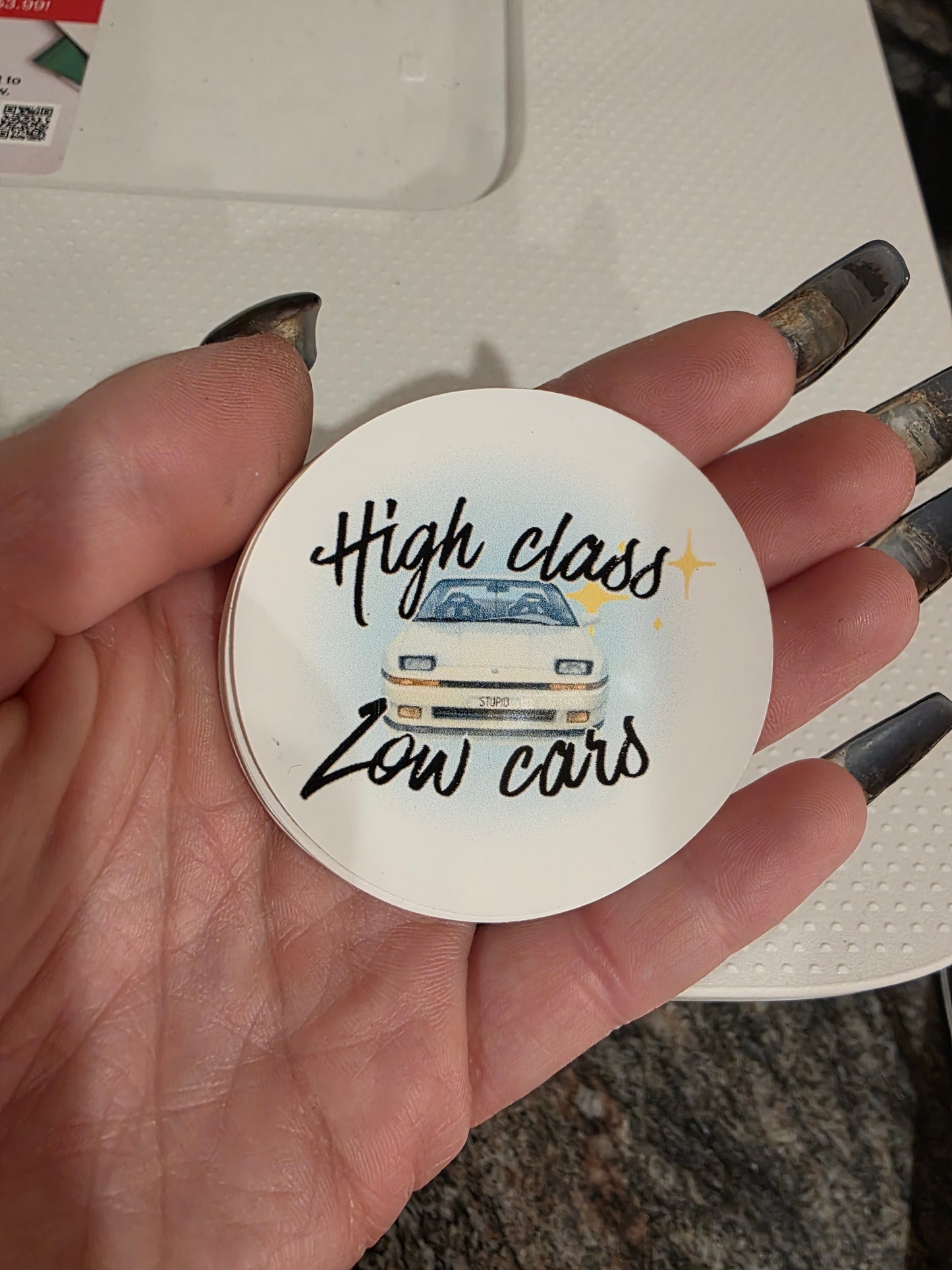 Low cars high class sticker