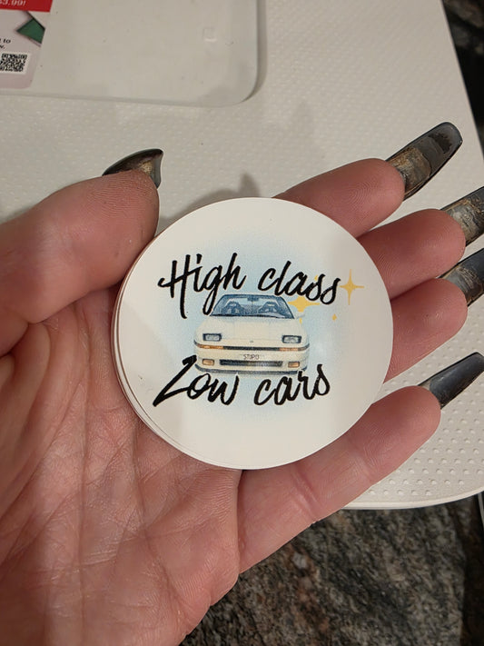 Low cars high class sticker